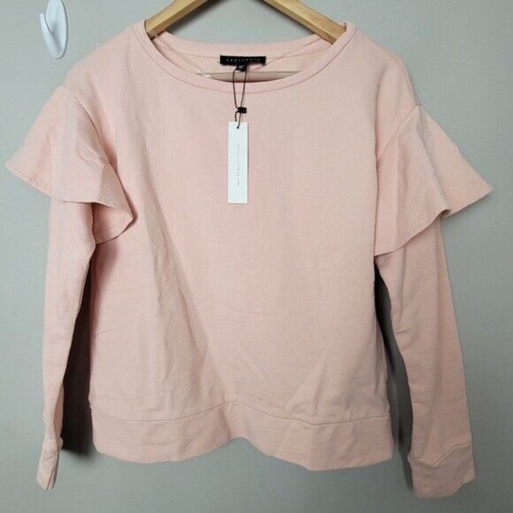 Sanctuary Women Dominique Sweatshirt Sweater Pink Casual Travel Small Petite